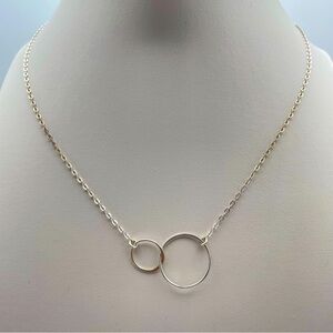 EFYTAL Sterling Silver Interlocking Circles Necklace – Infinite Love Pendant